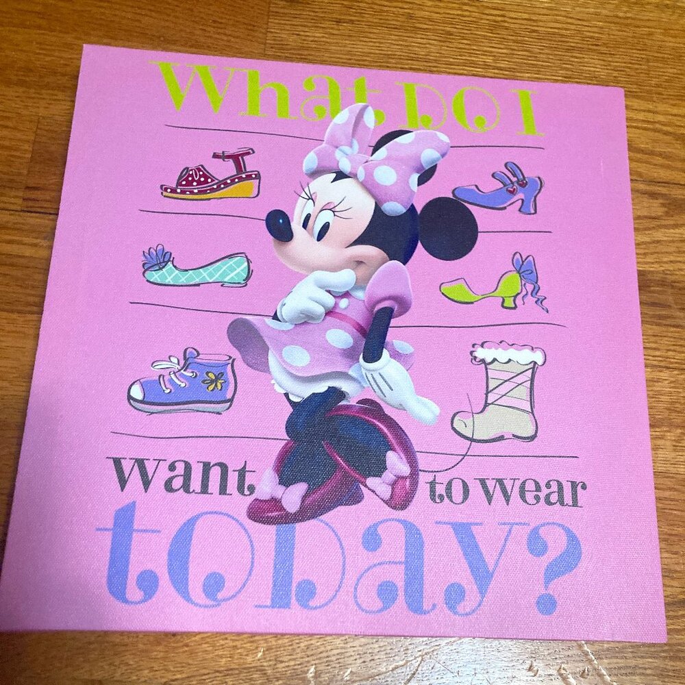 Disney Minnie Mouse Canvas Wall Art​ What to wear today? Pink